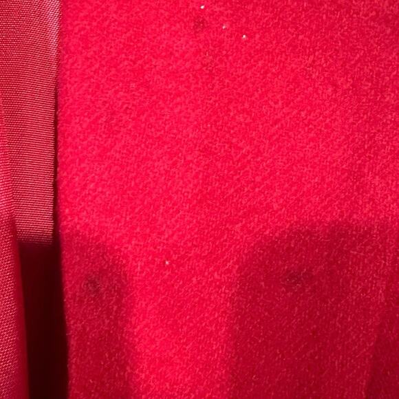 Vintage Red Wool Oversized Blazer Classic Preppy Clean Girl Off Duty Model - Picture 6 of 11